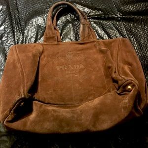 Prada Canapa Leather Tote